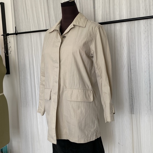 Liz Claiborne Lizwear jeans short, boxy fit trench jacket Size Small Petite - Picture 8 of 12